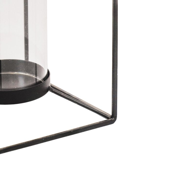 HOUSEVITAMIN LANTAARN METAAL/GLAS ZWART