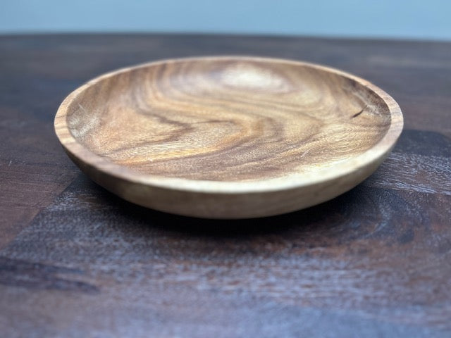 ROUND SUAR BOWL 30x5 TEAK