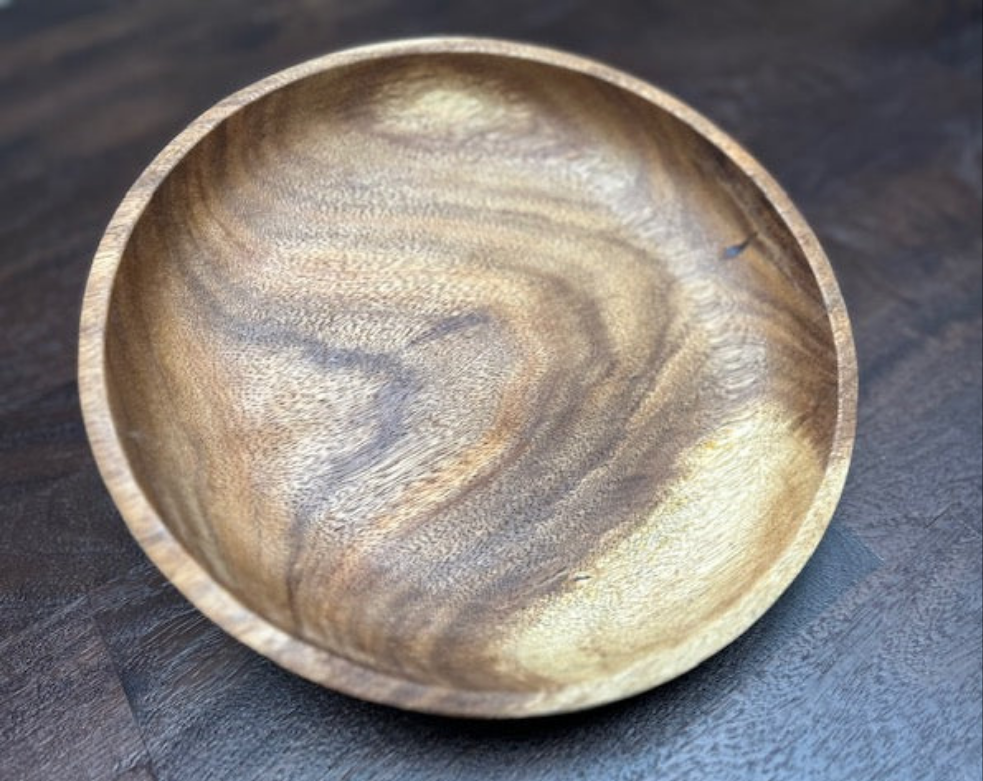 ROUND SUAR BOWL 30x5 TEAK