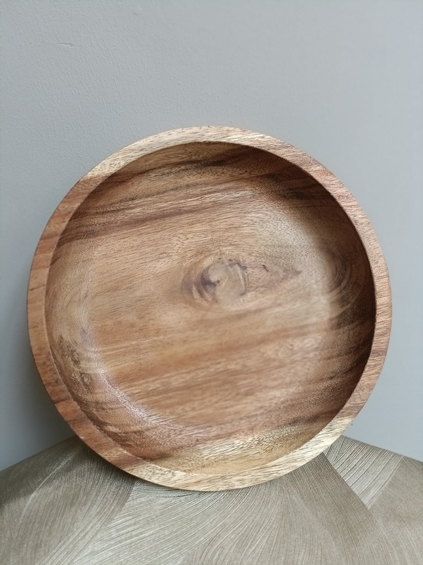 ROUND SUAR BOWL 30x5 TEAK