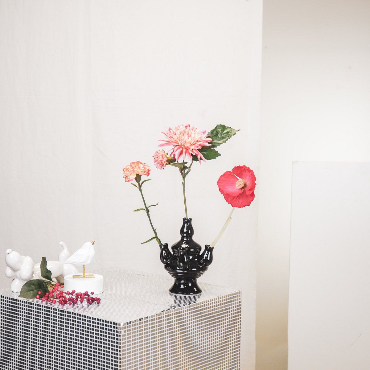 Tulpenvaas zwart