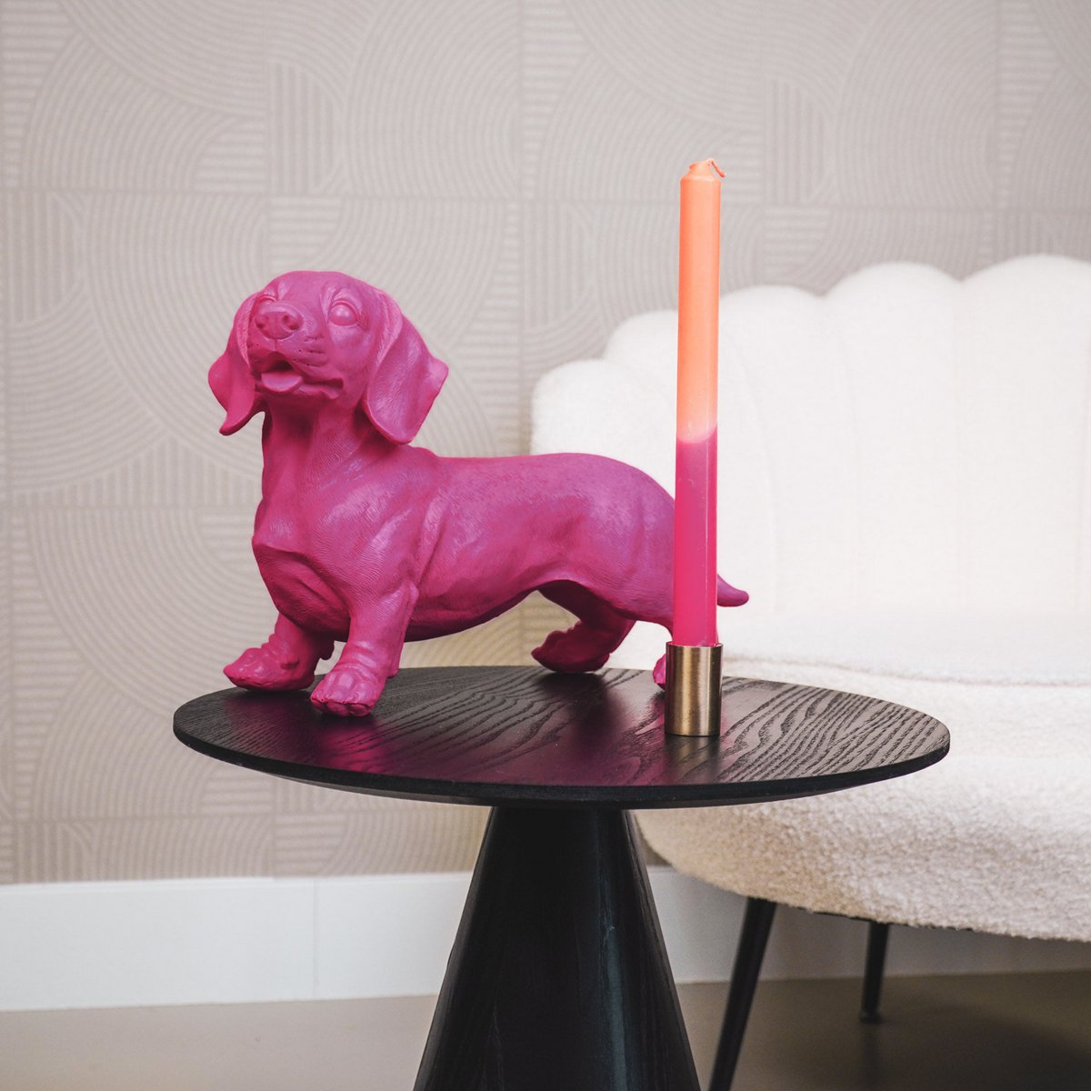 Ornament Tackle Hond Roze