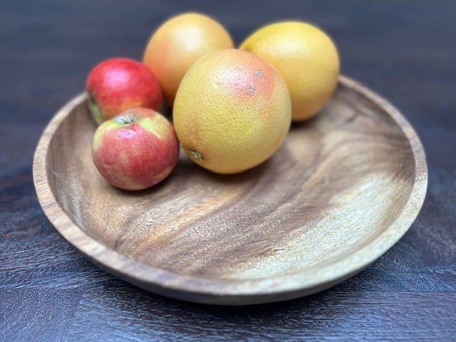 ROUND SUAR BOWL 30x5 TEAK