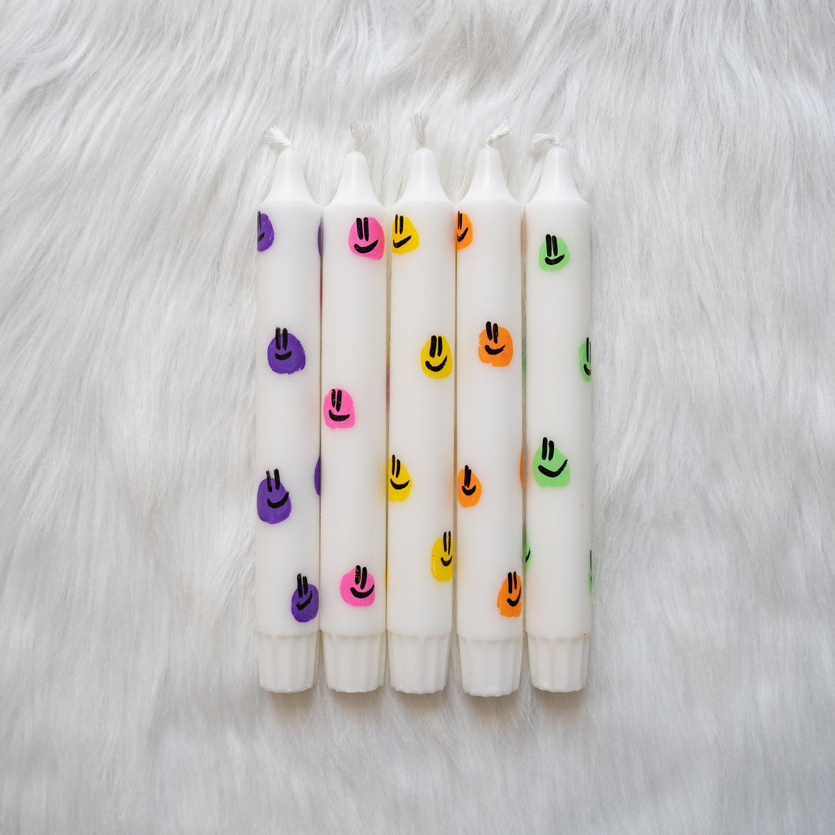 VIVID INSTANT HAPPINESS KAARSSEN- SET VAN 5