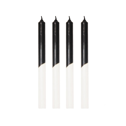 BURN BABY BURN- DIP DYE ZWART- WIT- SET VAN 4