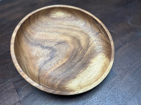 ROUND SUAR BOWL 30x5 TEAK